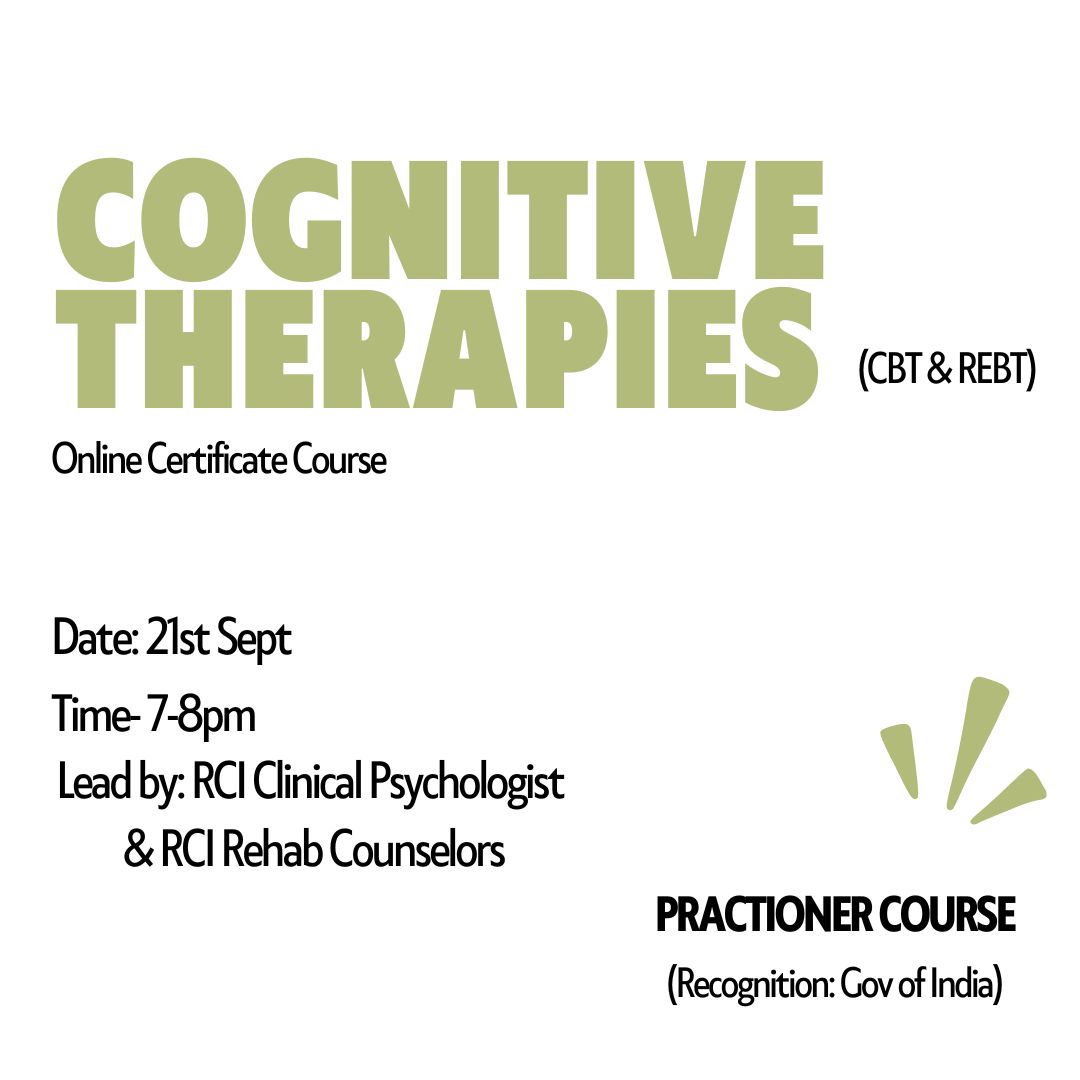 Cognitive Therapies (CBT & RBT)